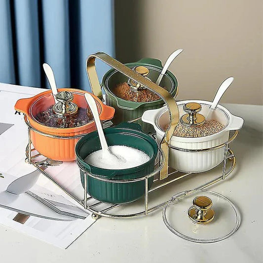 Set of 4 Acrylic Spice Jar