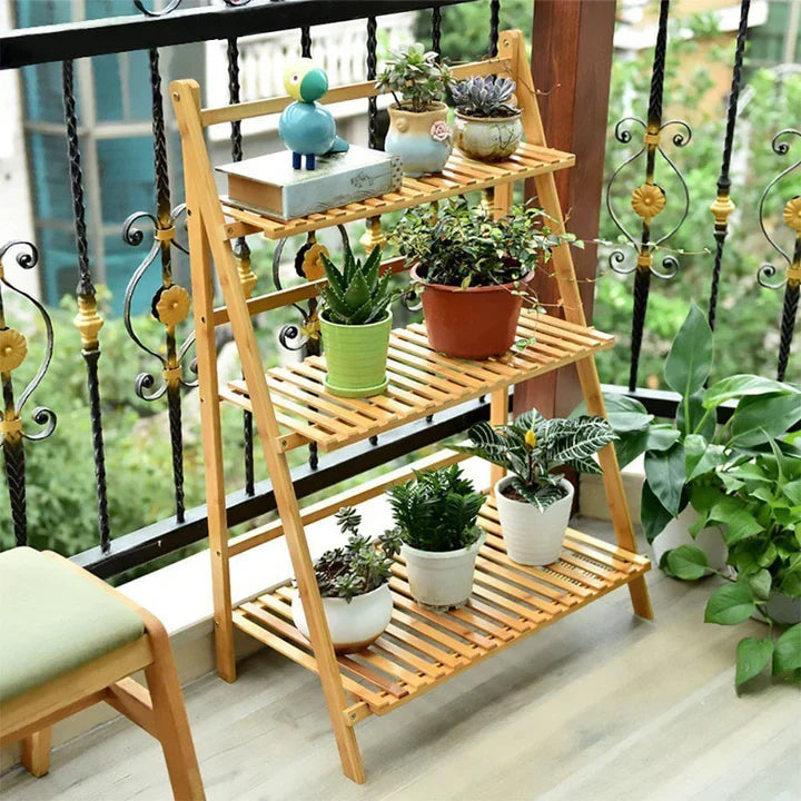 3 Layers Foldable Wooden Rack
