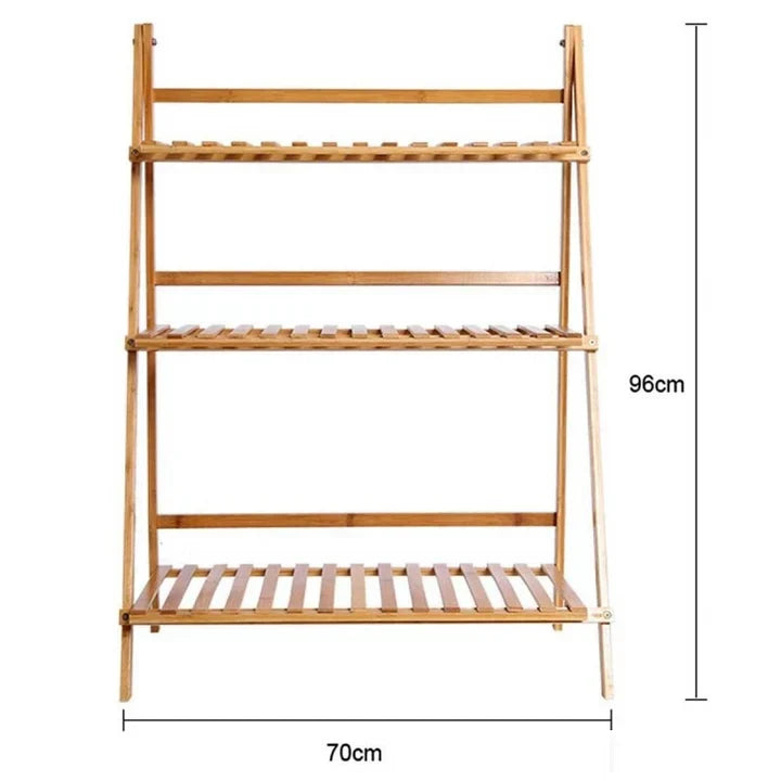 Wooden Layered Rack 3 Layers Foldable Wooden Rack – Martix