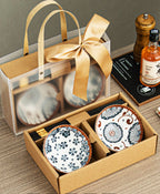 Ceramic Printed Bowls with Gift Bag and Chopsticks