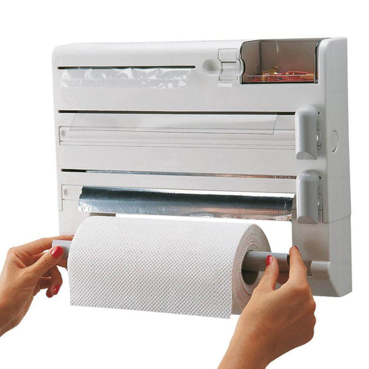4-In-1 Wall-Mounted Kitchen Roll Holder