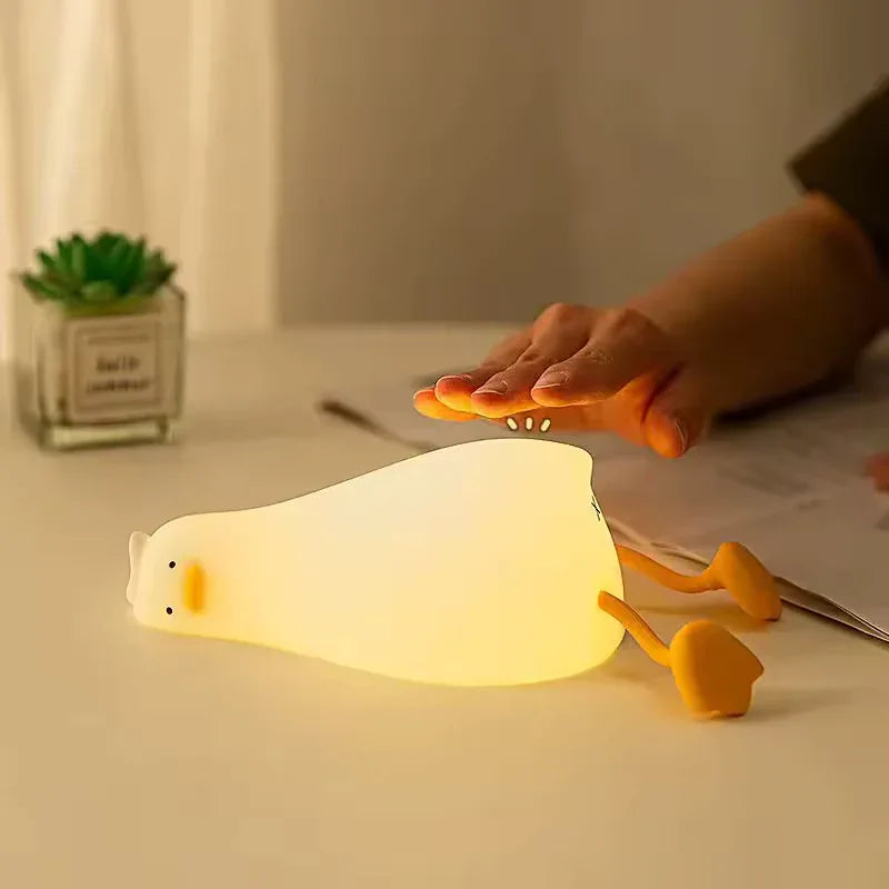 Cute Duck Character Silicone Lamp