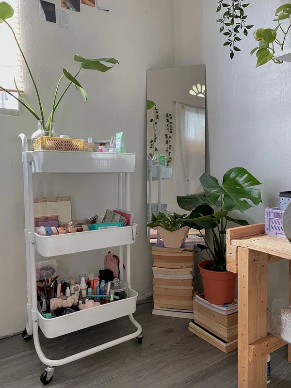 3 Tier Kitchen Trolley Rack (Plastic)