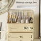 Stylish Cosmetic Organizer with Dual Shelves and Brush Holder
