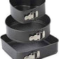 3pcs Non-stick Heart-shaped Carbon Steel Cake Mold Honeycomb Bottom Adjustable Bottom Baking Pan Baking Cake Baking