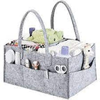 Baby Diaper Caddy Organizer - Portable Storage Basket - Essential Bag for Nursery, Changing Table and Car - Waterproof Liner Is Great for Storing Diapers, Bottles