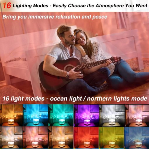 USB Rechargeable Cube Wave Lamp