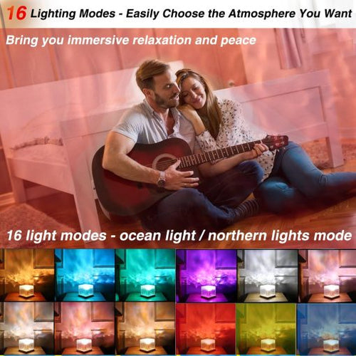 USB Rechargeable Cube Wave Lamp