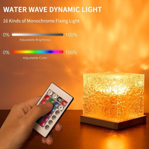 USB Rechargeable Cube Wave Lamp