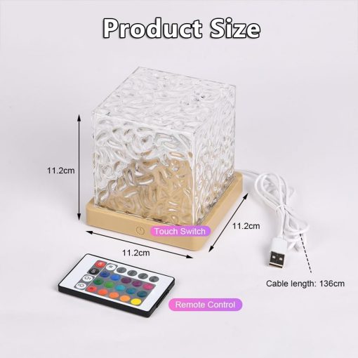 USB Rechargeable Cube Wave Lamp