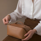Large Capacity Leather Travel Cosmetic Bag