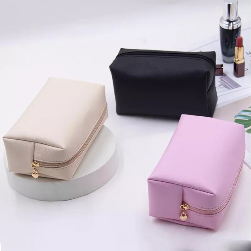 Large Capacity Leather Travel Cosmetic Bag