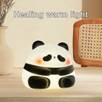 Cute Silicone Sitting Panda Lamp – Rechargeable Night Light
