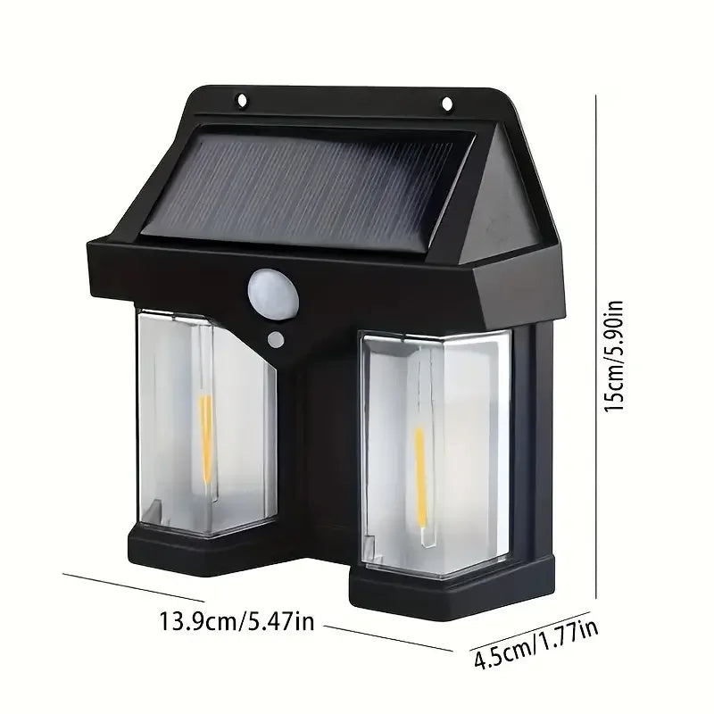 Double Head Solar Wall Lamp with Sensor