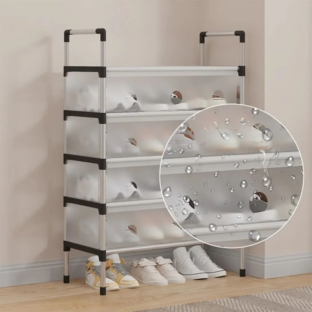 Multilayer Dustproof Shoes Rack – Spacious & Durable Organizer