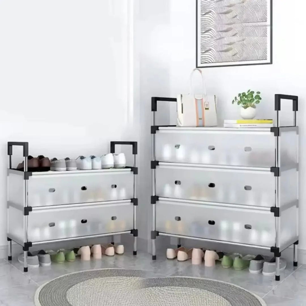 Multilayer Dustproof Shoes Rack – Spacious & Durable Organizer
