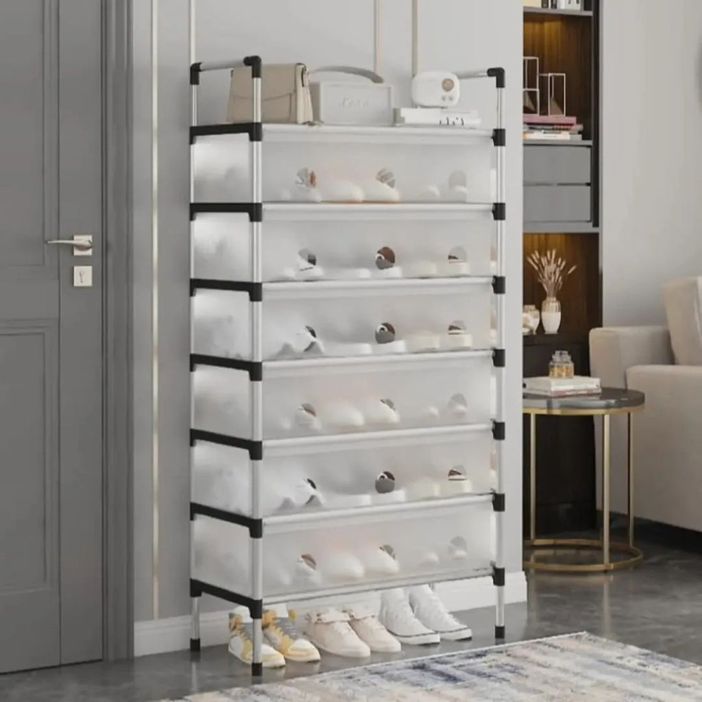 Multilayer Dustproof Shoes Rack – Spacious & Durable Organizer
