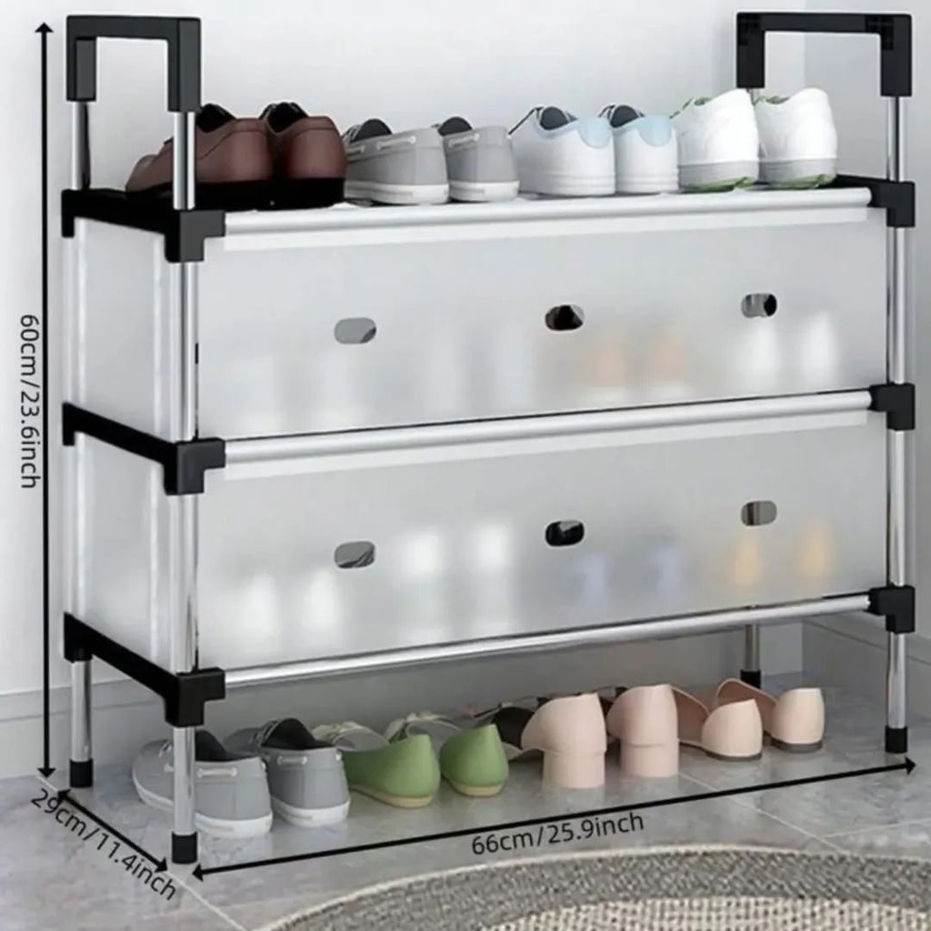 Multilayer Dustproof Shoes Rack – Spacious & Durable Organizer