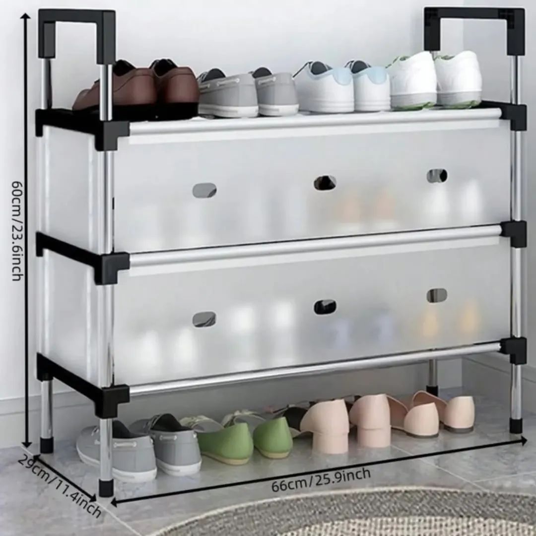 Multilayer Dustproof Shoes Rack – Spacious & Durable Organizer