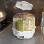 Rotating Rice Dispenser – 360° Grain Storage Organizer