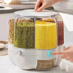 Rotating Rice Dispenser – 360° Grain Storage Organizer
