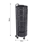 Rotating Storage Organizer Rack on Wheels (With Handle)