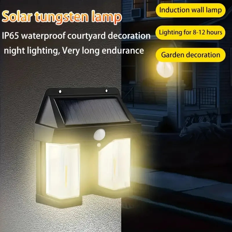 Double Head Solar Wall Lamp with Sensor